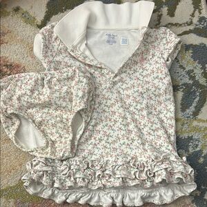 Ralph Lauren Floral Kids Matching Set - White and Pink